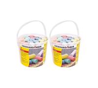 Lot de 2 articles Eberhard Faber - Craies de rue, 2 seau avec 20 craies de couleur chacun G