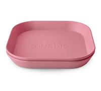 Lot de 2 assiettes carrées Dusty Rose