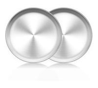 Lot de 2 assiettes plates en acier inoxydable 20 cm + 23 cm assiettes à salade rondes réutilisabl ACCESSOIRES FABRICATION MAISON
