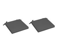 Lot de 2 assises de chaises - JARDIN PRIVE - Monte Carlo - Déhoussable - Ardoise - 79 x 59 x 39 cm
