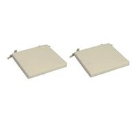 Lot de 2 assises de chaises - JARDIN PRIVE - Monte Carlo - Déhoussable - Ivoire - 79 x 59 x 39 cm