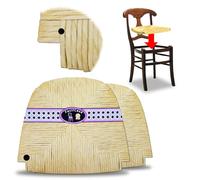 Lot de 2 assises de rechange en véritable paille de riz pour chaise modèle Napoléon