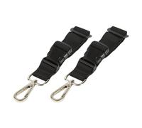 Tinéo Attaches poussette – Lot de 2 universelles pour sac à langer – Mousquetons Noir