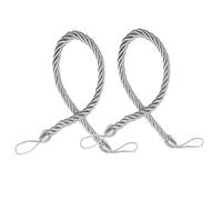 Lot de 2 Attaches Rideaux, Crochets Embrasses Rideaux Simples et Élégantes Faites à la Main pour la Maison, l'Hôtel et le Bureau (Gris)
