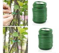 Lot de 2 attaches souples réutilisables pour plantes avec fil torsadé de 3,5 mm étanches pour plantes de jardin et usage domestique 20 m