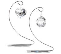 Lot de 2 attrape-soleil commémoratifs en cristal et cœur attrape-soleil, arc-en-ciel Maker, cadeau de condoléances pour la perte d'un être cher, cadeau de perte de mère, 7,5 x 4,3 x 4,3 pouces / 19 x