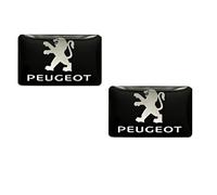 Lot de 2 autocollants 18 x 11 mm compatibles avec les voitures Peugeot avec logo de voiture pour l'intérieur, le salon, les clés, etc. Autocollants décoratifs avec emblème (18 x 11 mm Peug.. 2 pièces)