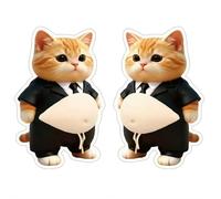 Lot de 2 autocollants 3D à presser en silicone pour soulager le stress, anti-collision, anti-rayures, décoration mignonne pour porte de voiture, réfrigérateur, mur, meubles (style B)