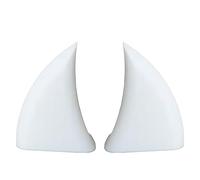 Lot de 2 autocollants 3D en forme de dents de vampire - Cornes de diable effrayantes - Décoration étanche pour intérieur et extérieur - Accessoire amusant pour pare-chocs de fenêtre et miroir