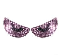 Lot de 2 autocollants 3D Mystic Eye réfléchissant pour casque de voiture et moto avec strass pour dissimuler les rayures et ajouter une touche décorative (diamant rose)