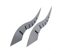 Lot de 2 autocollants 3D pour toit de voiture, motif dragon gothique, ABS, modification de toit, convient pour SUV, berline, hayon, noir et argenté