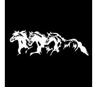 Lot de 2 autocollants 3D pour voiture - Réfléchissants - Pour capot de voiture - Étanche - Pour décoration de voiture - Cheval #2