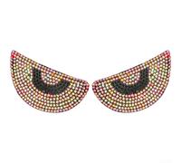 Lot de 2 autocollants 3D réfléchissants œil mystique pour casque de voiture et moto avec strass pour dissimuler les rayures et ajouter une touche décorative (diamant coloré)