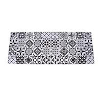 Lot de 2 autocollants 3D résistants à l'eau pour porte Blanc Noir 15,2 x 78,7 po Décoration brillante pour le bureau à domicile