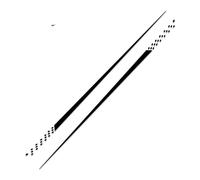 Lot de 2 Autocollants à Rayures Longues pour Ceinture de Voiture, pour Audi, BMW, Ford, Volkswagen, Film Vinyle, Autocollants latéraux de carrosserie, Accessoires de réglage