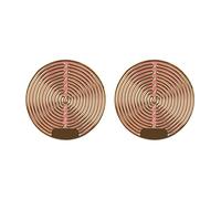 Lot de 2 Autocollants Anti-Radiations en Or 24 Carats, Neutralisateurs d'Ondes Électromagnétiques EMF pour Téléphones, Tablettes et PC, Protection Efficace Contre Les Ondes Wi-FI et 5G