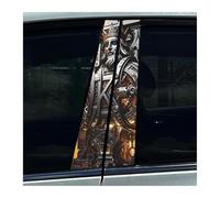 Lot De 2 Autocollants Créatifs Pour Pilier B De Voiture, Résistants Aux Rayures, Imperméables, Durables, Dessin Animé(F)