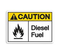 Lot de 2 autocollants d'avertissement en vinyle pour carburant diesel 10 cm #70571