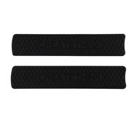 Lot de 2 autocollants de protection en silicone pour cadre de vélo - Pour protéger le tube de descente des rochers et l'usure - Couleur noire (autocollants de cadre)