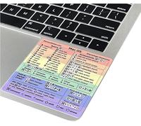 Lot De 2 Autocollants De Raccourcis Pour Mac Os Clavier Macbook Vinyle Laminé Sans Résidus Pour Ordinateur Portable