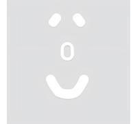 Lot de 2 autocollants de rechange pour patins de souris compatibles avec SteelSeries Prime + souris filaire sans fil, blanc