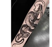 Lot De 2 Autocollants De Tatouage Temporaire À Base De Plantes, Faux Jus De Serpent Foncé Pour Bras, Femme Et Homme, Semi-Permanent, Non Réfléchissant, Étanche, Durée De 2 Semaines