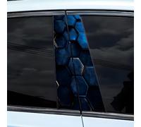 Lot de 2 Autocollants De Voiture En Vinyle 3D Structure En Nid D'abeilles B Colonnes Autocollants De Voiture Étanche Pour Les Portes Protection Solaire Anti-Rayures Personnalisés Autocollants De