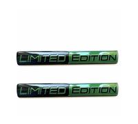 Lot de 2 autocollants décoratifs en métal, édition limitée, for carrosserie, coffre, arrière, côté voiture(Black green 2pc)
