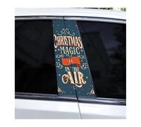 Lot De 2 Autocollants Décoratifs Imperméables Pour Colonne Centrale De Voiture, Motif Anglais De Noël(C)