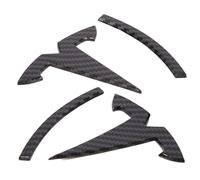Lot de 2 Autocollants emblème Tesla Model Y pour Coffre Avant/arrière (Motif Fibre de Carbone)