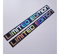 Lot de 2 autocollants en édition limitée effet métallique hologramme Oilslick Rainbow Flip Flop Shocker Main Autocollant JDM Tuning OEM Dub Decal Stickerbomb Bombing Sticker Illest Dapper Fun