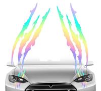 Lot de 2 autocollants en forme de griffe de monstre, autocollants anti-rayures pour capot de voiture, autocollants Monster Energy pour rayures, sourcils, phares de voiture, tuning, griffes en vinyle