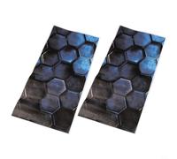 Lot de 2 autocollants en nid d'abeille imperméable pour poteau de porte de voiture en PET 50 cm x 25 cm, autocollants réutilisables pour décoration extérieure de véhicule (B)