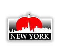 Lot de 2 autocollants en vinyle 10 cm/100 mm Motif New York #10530