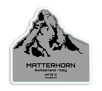 Lot de 2 autocollants en vinyle 10 cm Motif montagne Cervin Suisse #30469 (10 cm de large)