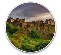 Lot de 2 autocollants en vinyle 7,5 cm - Château d'Édimbourg écossais amusants autocollants en vinyle pour ordinateurs portables, tablettes, bagages, scrapbooking, réfrigérateurs, autres surfaces