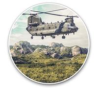 Lot de 2 autocollants en vinyle 7,5 cm - hélicoptère militaire de la RAF #15542
