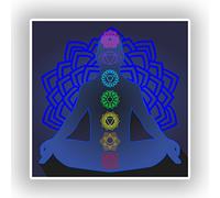 Lot de 2 autocollants en vinyle 7 chakras 10 cm/100 mm pour bagages de voyage #10517