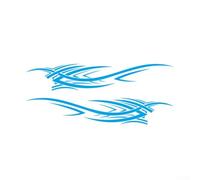 Lot de 2 autocollants en vinyle à rayures pour voiture, graphiques créatifs de porte, design résistant aux intempéries, décoration tendance unique pour SUV, camion, berline (bleu)