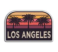Lot de 2 autocollants en vinyle de 10 cm Los Angeles USA - Autocollant de voyage pour ordinateur portable #32466 (10 cm de largeur)
