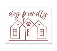 Lot de 2 autocollants en vinyle de 15 cm pour décoration d'intérieur avec inscription « Dog Friendly » - Inscription « Welcome » - Inscription « Welcome » - #83046