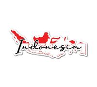 Lot de 2 autocollants en vinyle drapeau de l'Indonésie 10 cm - Carte Voyage Vacances Monde Pays Géographie École Emplacement Autocollant Scrapbook #82945