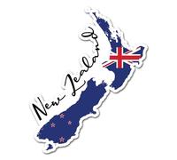 Lot de 2 autocollants en vinyle motif drapeau de la Nouvelle-Zélande 10 cm - Carte Voyage Monde Vacances Pays Géographie École Emplacement Autocollant Scrapbook #82912