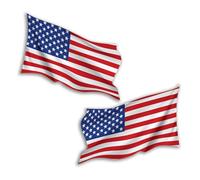 Lot de 2 autocollants en vinyle motif drapeau des États-Unis 20 cm - Amérique Voyage Aventure Monde Pays Localisation Decal Scrapbook Bagages Autocollant #81792