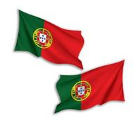 Lot de 2 autocollants en vinyle Motif drapeau du Portugal 15 cm - Portugais Voyage Aventure Monde Pays Lieu Decal Scrapbook Bagages Autocollant #81785