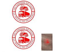 Lot de 2 autocollants en vinyle « No Farmers No Food N-o Trucks N-o Deliveries » - Autocollant en vinyle pour l'extérieur - Support pour les agriculteurs et camionneurs - Motif tracteur imperméable