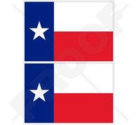 Lot de 2 autocollants en vinyle pour pare-chocs Motif drapeau de l'État du Texas 100 mm
