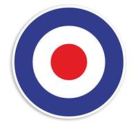 Lot de 2 autocollants en vinyle RAF de 10 cm - Armed Forces Retro MOD Fun Sticker #30468 (10 cm de large)