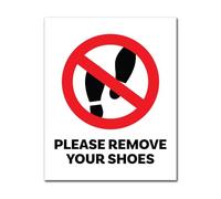 Lot de 2 autocollants en vinyle « Remove Your Shoes » de 20 cm - No Footwear Thank You Please Organise - Autocollant pour porte d'entrée ou couloir #82158