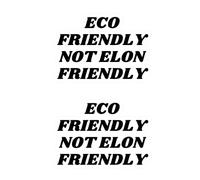 Lot de 2 autocollants en vinyle respectueux de l'environnement, non respectueux de l'environnement, anti-Elon Musk pour pare-chocs de voiture, Elon Went Crazy Model X Y 3 S (18 x 12,7 cm)